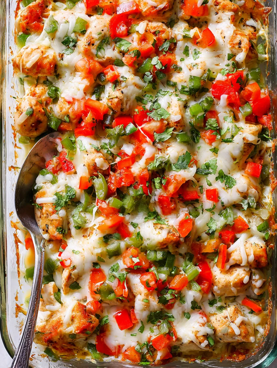 Baked chicken and veggies ready to serve.
