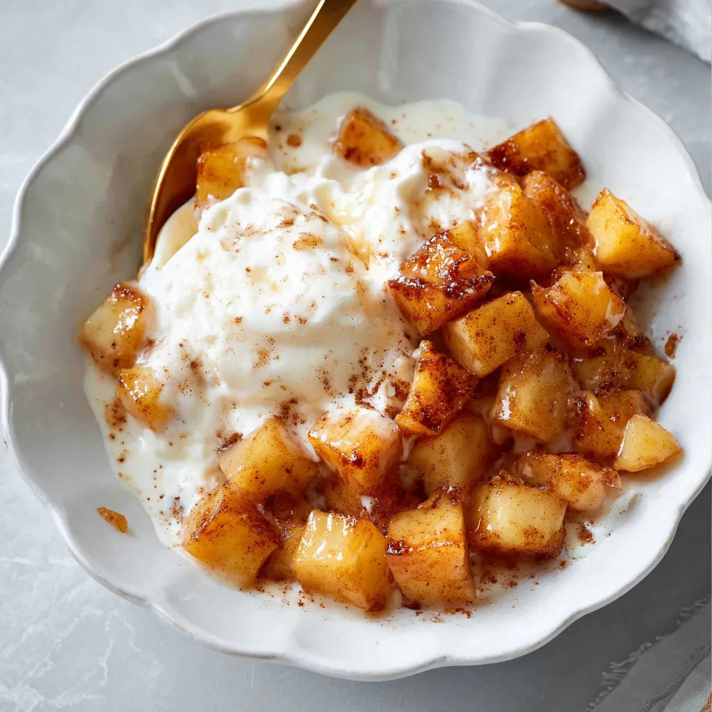 A bowl of food with a spoon in it.