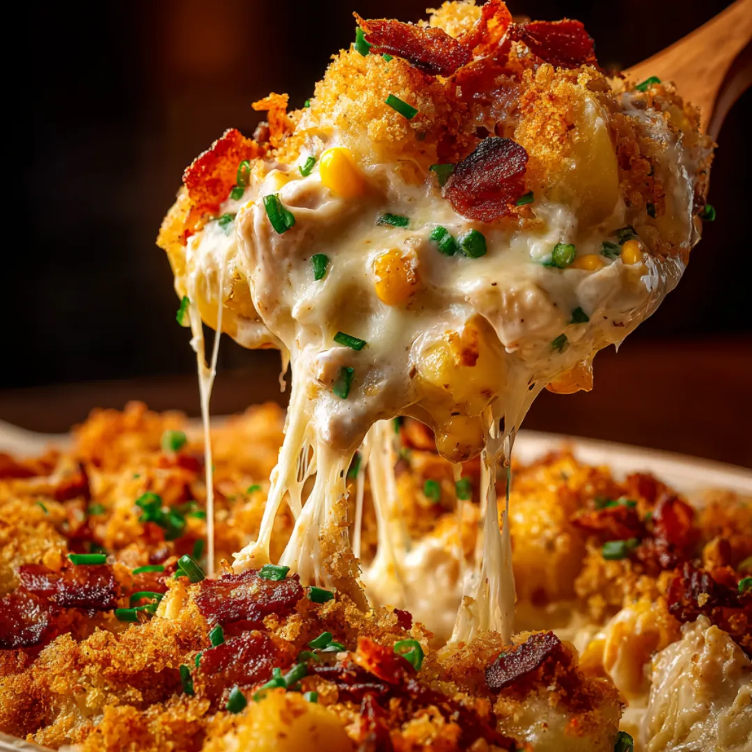 There’s a cheesy, bacon-topped slice ready to be eaten.