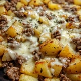 Super close shot of a super tasty dinner.