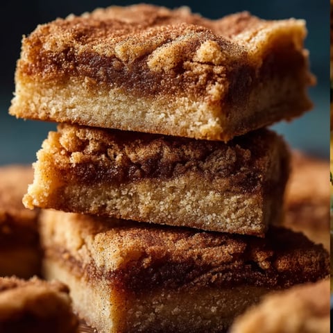 A stack of brownies with a caramel topping.