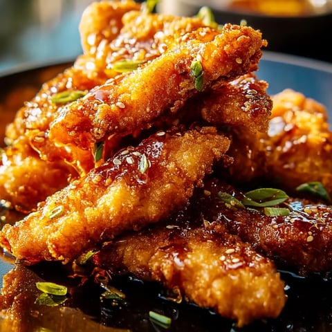 A plate of fried chicken with sauce.